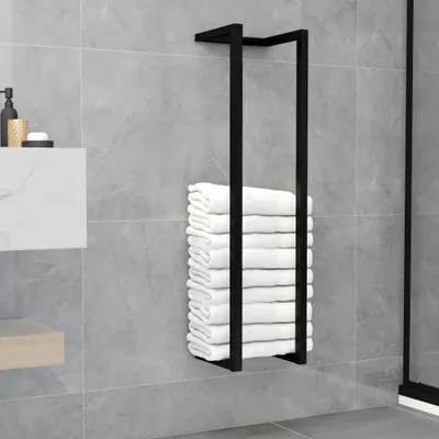 Zdjęcie produktu dla vidaXL Stojak na ręczniki czarny 25x20x95 cm żelazko