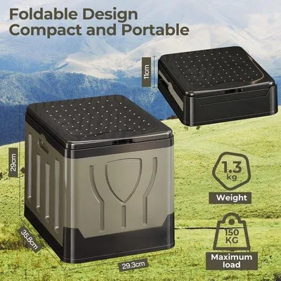 Produktbild von CYJJYZ Campingtoilette, faltbar, mobiles WC, maximale Tragfähigkeit 150 kg, trockenes Trenntoilette, tragbar