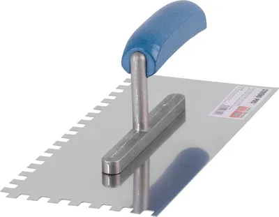 Produktbild von Glättkelle Strend Pro Premium, BlueWood, Holzgriff, 280x130 mm, e4 mm, 0,7 mm, Edelstahl