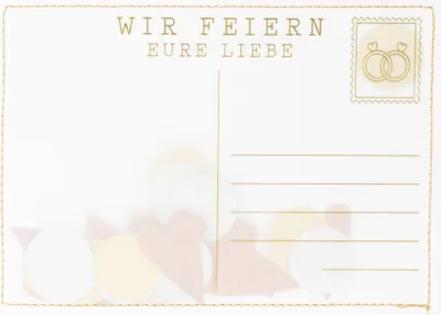 Produktbild von Karte Konfettipost "Wir feiern eure Liebe"