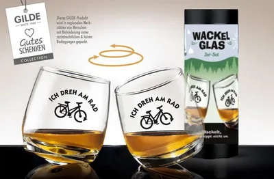 Produktbild von Wackelglas- Ich dreh am Rad - 2er-Set im Geschenkkarton