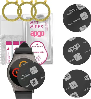 Produktbild von apgo 3 Stück Schutzglas, Matt, kompatibel mit Acme SW201 Smartwatch, Hybrid 8H, Ersatz für Hartglas, Displayschutzglas, Bildschirmschutz, Displayschutz, kratzfest