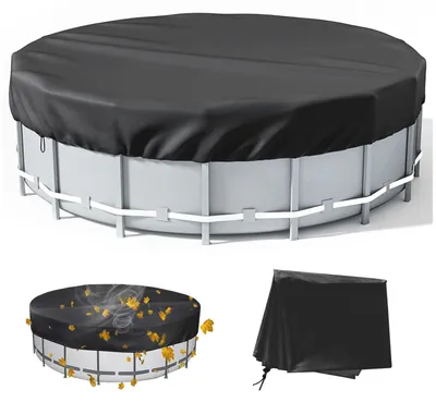Image de Bâche de protection étanche, couverture ronde pour piscine, diamètre 120 cm
