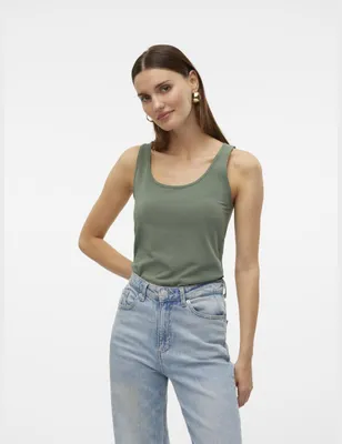 Productafbeelding van Vero Moda 10323756_1619_62, T-shirt, Dames, Groen, Maat L, 1 stuk, Was met vergelijkbare kleuren