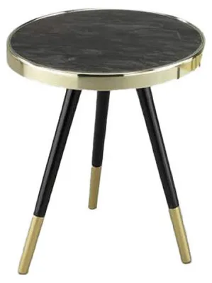 Beistelltisch, Glas & Metall, mehrfarbig, 42,5 x 42,5 x 48 cm