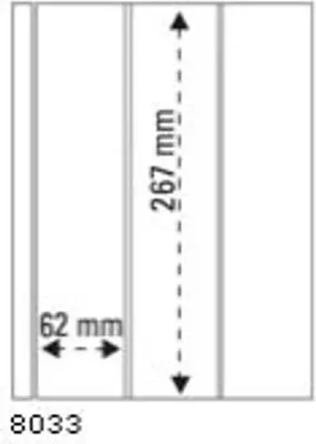 Produktbild von PRINZ PRO-FIL System 8033 Einsteckblatt 3 Fächer 267 x 62 mm