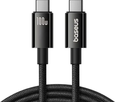 Zdjęcie produktu dla Baseus Cable USB Tungsten Gold USB-C to USB-C 100W 1,5m (black)