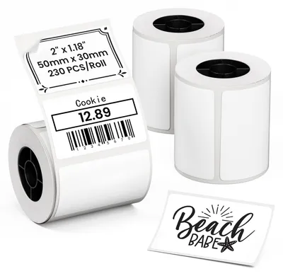 Thermodirekt-Etiketten, 3 Rollen, 50 x 30 mm, 230 Stück/Rolle