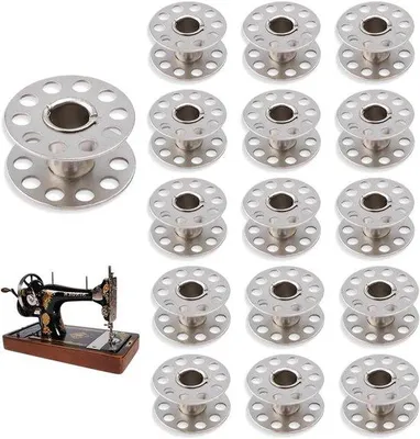 Immagine prodotto di Bobine universali per macchine da cucire - 16 pezzi - Set di ricambio - Set di metallo