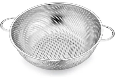 Image de Passoire en acier inoxydable avec deux poignées, micro-perforée, 28 cm