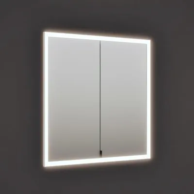 Produktbild von burgbad rl20 Spiegelschrank 81 cm, mit Lichtrahmen für Wandeinbau