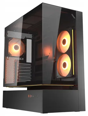 Zdjęcie produktu dla COUGAR CGR-2DA4B-M, Midi Tower, PC, Czarny, ATX, CEB, micro ATX, Mini-ITX, Szkło, Stal, Gaming