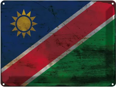 Produktbild von vianmo Blechschild 30x40 cm Namibia Flagge Fahne Wappen