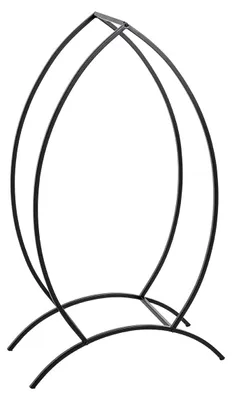 Kaminholzständer, schwarz, Stahl, 47x81x20 cm, 3 Ablagen, 30 kg