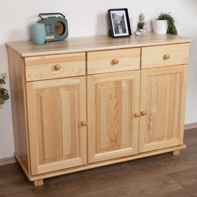 Produktbild von Kommode Massivholz 041 - Abmessung 85 x 118 x 42 cm (H x B x T)