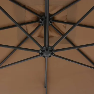 Produktbild von vidaXL Ampelschirm mit Stahlmast 300 cm Taupe