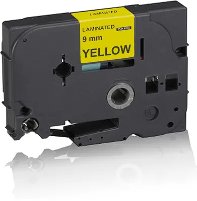 Produktbild von Print-Klex Schriftband kompatibel kompatibel mit Brother TZEB31 P-Touch E100 P-Touch E100VP P-Touch E300VP P-Touch GL100 P-Touch GL1000 P-Touch GL200 P-Touch E 100 P-Touch E 100 VP P-Touch E 300 VP P-Touch GL 100 Schwarz auf Gelb 9mm x 8m TZ621