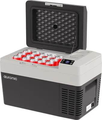 Produktbild von Auronic Elektrische Kühlbox - Gefrierbox - Kompressor - 12V 230 Volt - Camping Kühlschrank - Auto - 25L - Schwarz/Grau