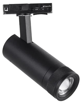 Produktbild von Schwarzer LED-Schienenstrahler, schwenkbar, einphasig, 30 W, 15–60°, CCT, TRIAC-dimmbar – 3000 K/4000 K/6000 K
