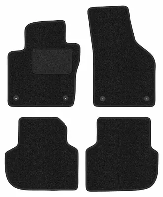 Productafbeelding van Velours automatten voor Volkswagen Jetta VI 2010-2018 (sedan/stationwagen) – 4-delig, antraciet, op maat – Wielganizator ANTHRA