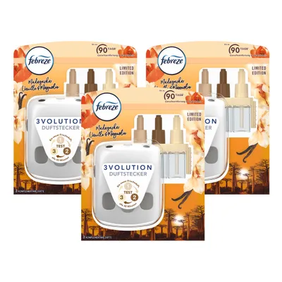 Produktbild von 3x Febreze 3Volution Duftstecker & Flakon, Madagaskar Vanille-Magnolie