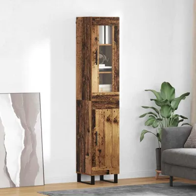 Obrázek produktu pro vidaXL Highboard old wood 34,5 x 34 x 180 cm materiál na bázi dřeva