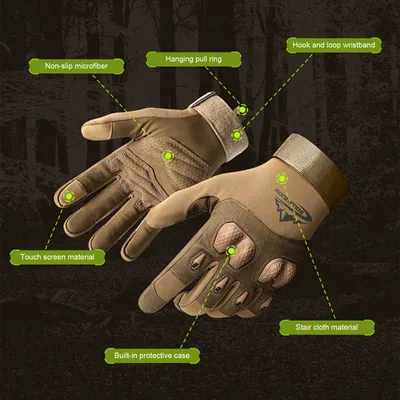 Produktbild von Touchscreen Vollfingerhandschuhe Handgelenk verstellbar Outdoor Sports Radfahren Kletterhandschuhe