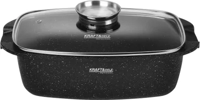 Image de Poêle à rôtir de 5,8 litres avec couvercle, diamètre 32 cm, compatible avec les plaques à induction