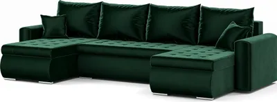 Produktbild von Ecksofa Luis, Eckcouch U-Form, Sofa, Couch, mit Schlaffunktion, Bettkasten, dekorative Steppung, Polstermöbel, Riviera 38