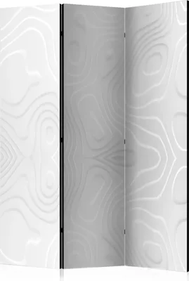 Produktbild von 3-teiliger Einseitiger Vlies Paravent - White waves I 135x172 cm Muster a-B-0059-z-b