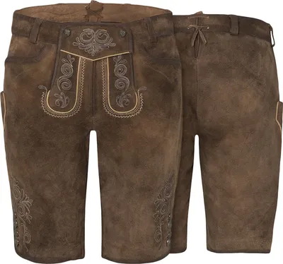 Produktbild von Spieth & Wensky Damen Trachtenhose Lederhose Kurz hose Ziegenvelour mit Stickerei, Größe:38/M