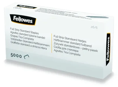 Image de Fellowes 5117501 Fellowes Heftklammern 26/6 Vollstreifen 5000PK