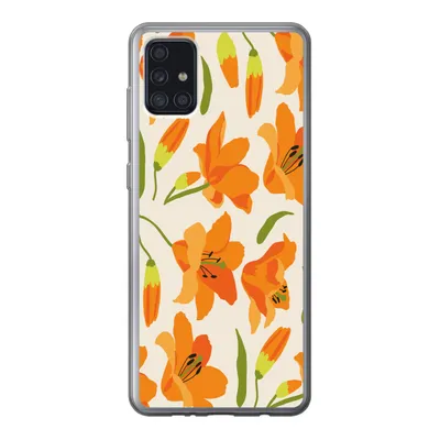 Produktbild von MuchoWow® Handyhülle Schutzhülle Hülle für Samsung Galaxy A52 5G Blumen - Lilie - Muster Silikon Softcase Handy Hülle - Umschlag