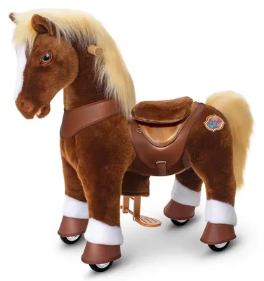 Produktbild von PonyCycle Rutschfahrzeug Kinderreitpferd, Modell Y, braunblond