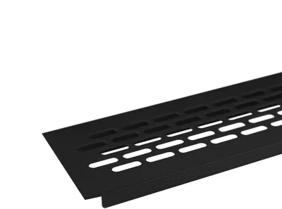 Produktbild von Lüftungsgitter Lochblech 484 x 60 mm schwarz Lochgitter Stegblech