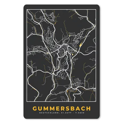 Produktbild von MuchoWow® Mauspad Mousepad Gummersbach - Stadtplan - Gold - Karte - Deutschland 18x27 cm - Mousepads - Maus Mat - Pad - Mausunterlage
