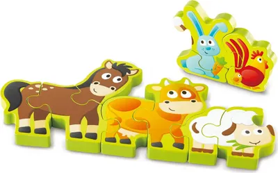 Immagine prodotto di Numeri e animali della fattoria / Puzzle, 10 pezzi