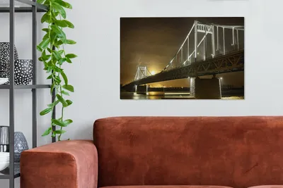 Obrázek produktu pro OneMillionCanvasses® - Plátno - Most v Krefeldu v Německu, nástěnný obraz, nástěnné dekorace obrazy obývací pokoj, 60x40cm