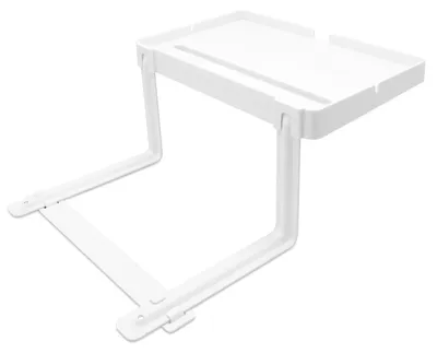Produktbild von Maximex Bett-Butler 30x18cm, platzsparender Nachttisch zum Einhängen ans Bett ohne Bohren, Einhängetisch mit Handyhalterung & Ladekabel-Schlitze, höhenverstellbare Bett-Ablage für alle Betten