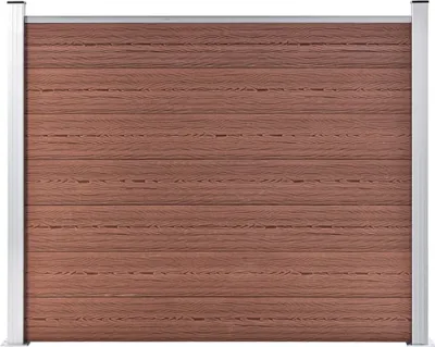 Produktbild von Möbel Zaunelement WPC 180x146 cm Braun - Metallzäune 148980