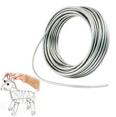 Basteldraht Aluminium 3 mm, 15 m, silber, flexibel, eloxiert