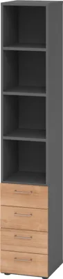 Produktbild von bümö smart Schubladen Regal - 4 Schübe - Nachbildung: Graphit/Nussbaum