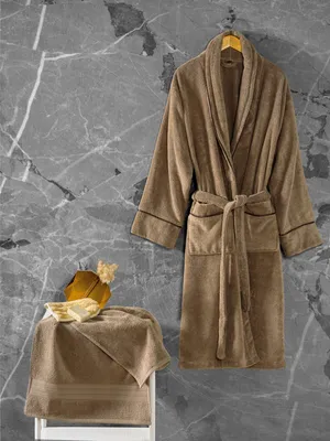 Immagine prodotto di Mijolnir, Exclusive - Beige, Set accappatoio, Beige, 100% COTONE, Taglia: L-XL