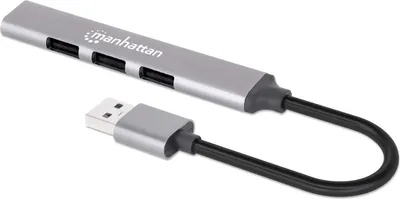Produktbild von MANHATTAN 4Port USB-A Hub 3x480Mbit/s 1xGbit/s USB-A Stecker