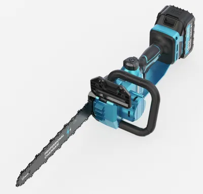 Image de Scie à chaîne électrique - 12 pouces - Moteur sans balais 1800W - 2 batteries - Scie à branches électrique
