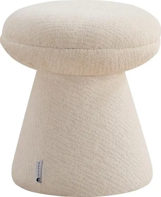 Produktbild von Pouf aus Chenillestoff beige – ADEYOMA