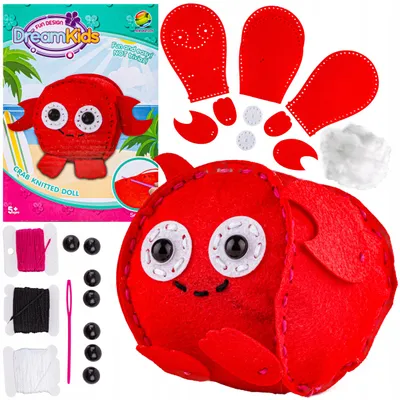Produktbild von DK Kreativ Bastelset Krabbe zum Nähen Kuscheltier