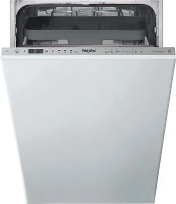 Productafbeelding van Whirlpool WSIO 3T223 PCE X, volledig integreerbare vaatwasser, smalle uitvoering (45 cm), roestvrij staal, bedieningsknoppen, 1,3 meter, 1,55 meter