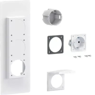 Produktbild von Hager Steckdosenflansch universZ 1xSchuko-Steckdose ZY01SD