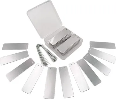Produktbild von 500 Stück Pflanzenschilder aus Aluminium zum Beschriften von Bäumen, Pflanzen, Blumen. Baumschilder, Gartenschilder, Pflanzenschilder aus Metall